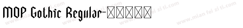 MOP Gothic Regular字体转换